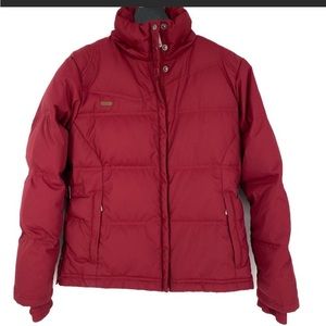 Columbia red down puffer ski jacket